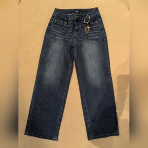 Flamingals wide-leg denim jeans 78027 Size Med NWT